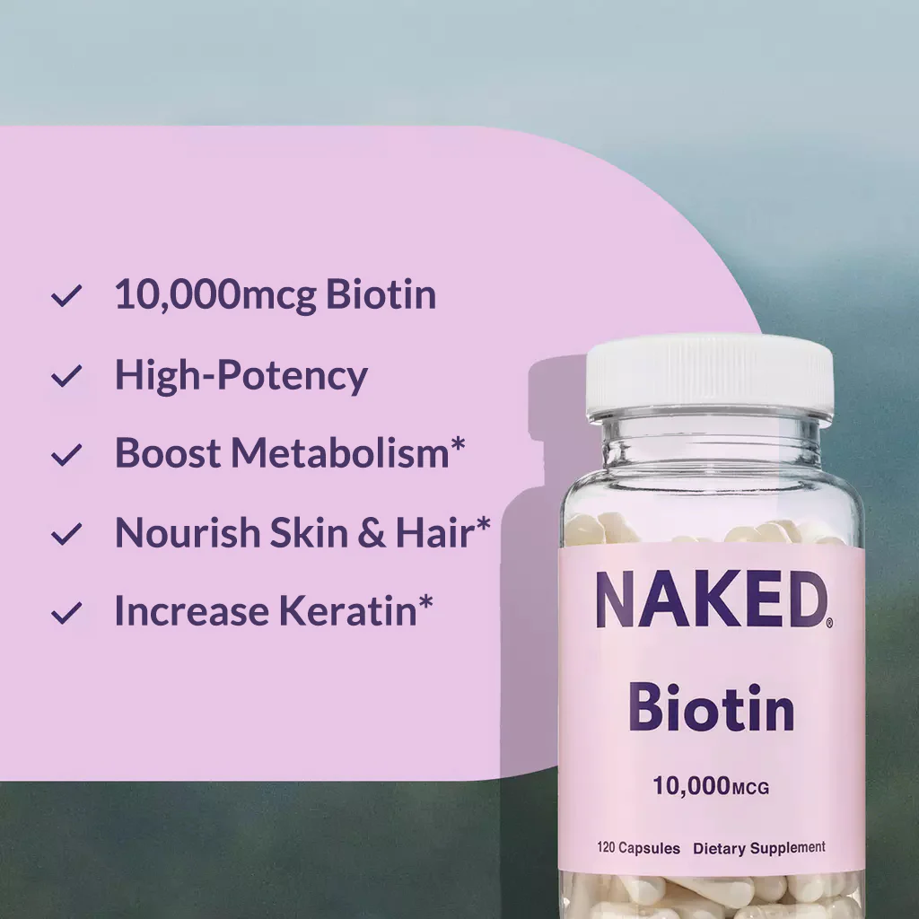 Daily Biotin Supplement | Naked Biotin - 120 Capsules - Image 3