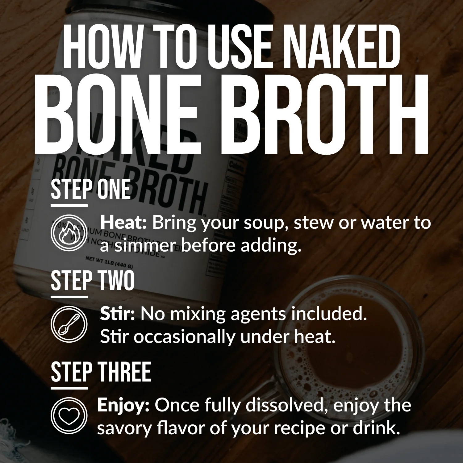 Bone Broth Protein Powder | Naked Bone Broth - 1LB - Image 6