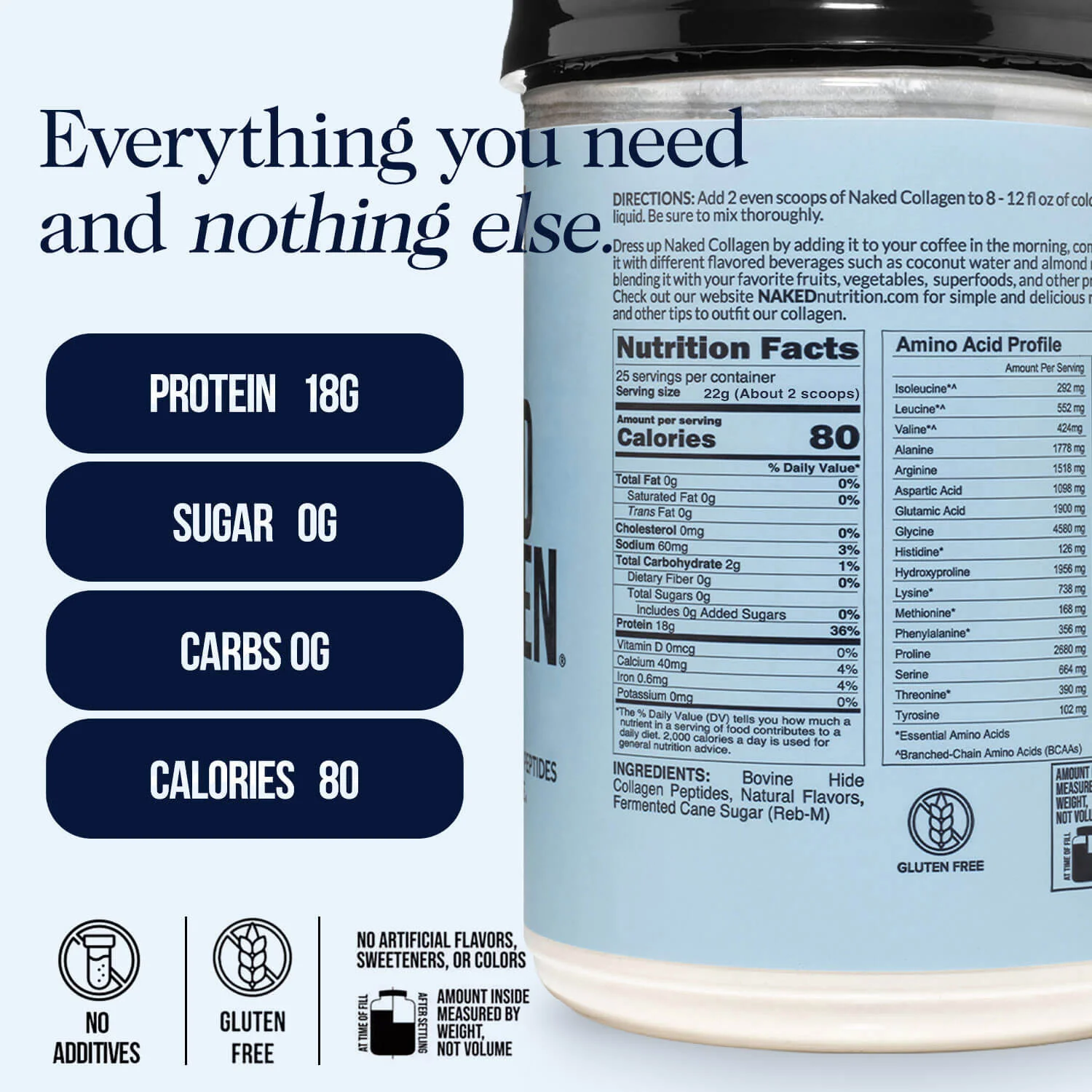 Caramel Collagen Peptides Powder | Naked Collagen - 1.2 LB - Image 3