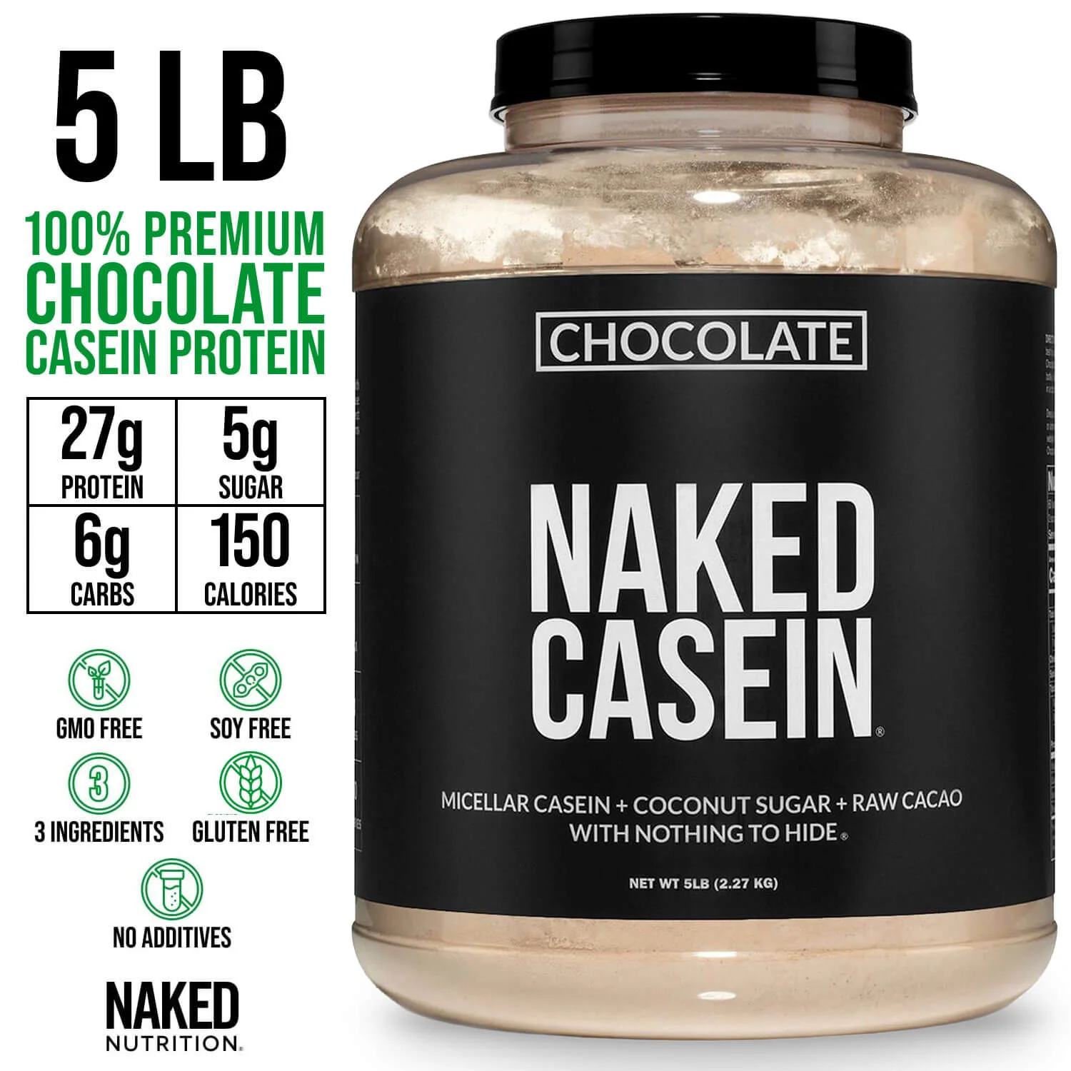 Chocolate Casein Protein Powder - 5LB - Image 3