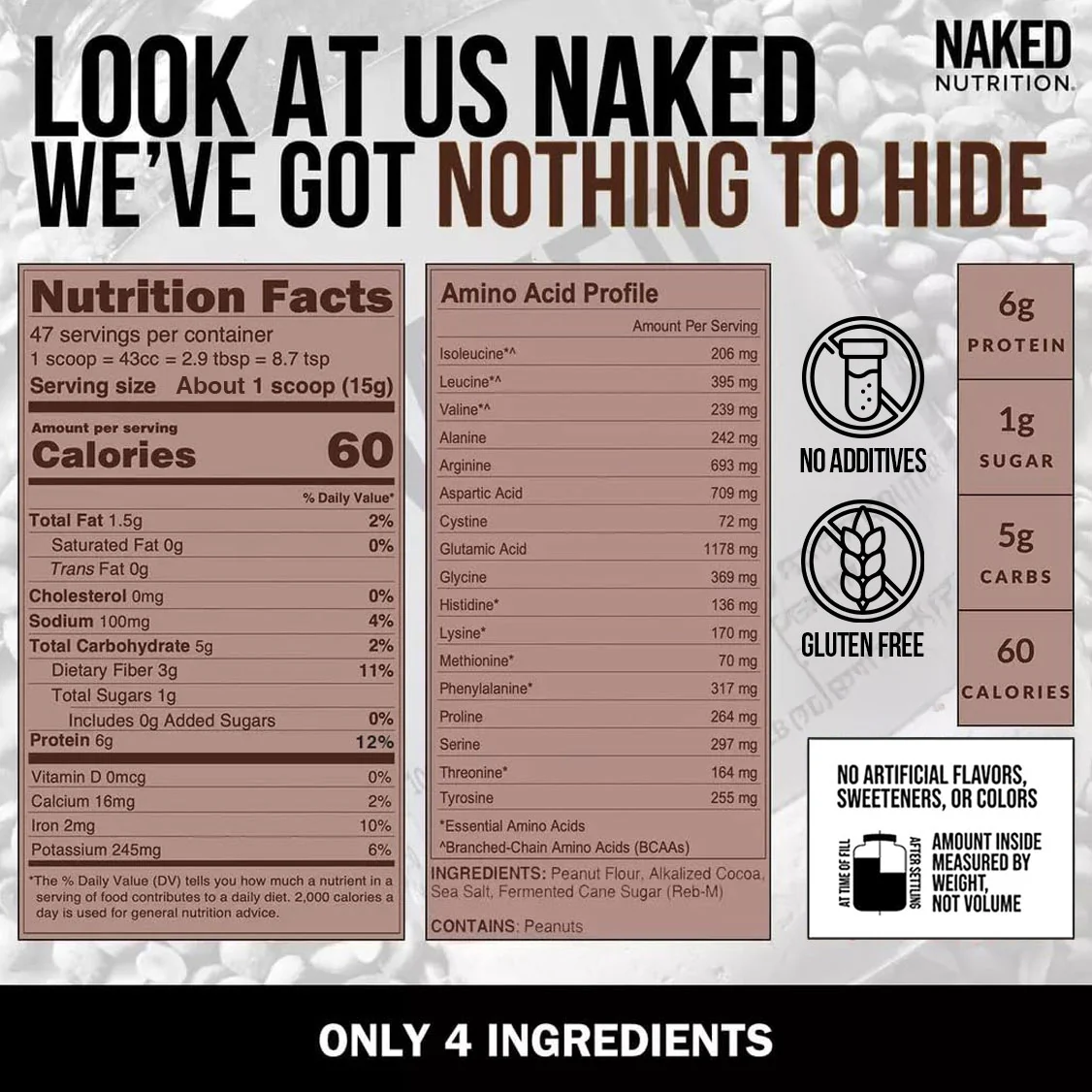 Chocolate Powdered Peanut Butter | Chocolate Naked PB - 1.5LB - Image 4