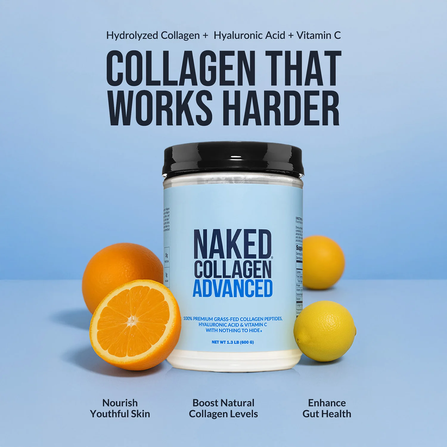 Collagen Peptides with Hyaluronic Acid | Naked Collagen Advanced - 1.3 LB - Image 3