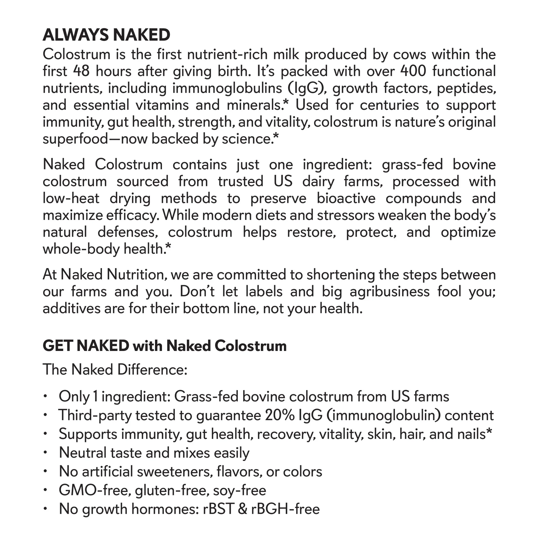 Grass-Fed Colostrum Powder | Naked Colostrum - 150 Servings - Image 6