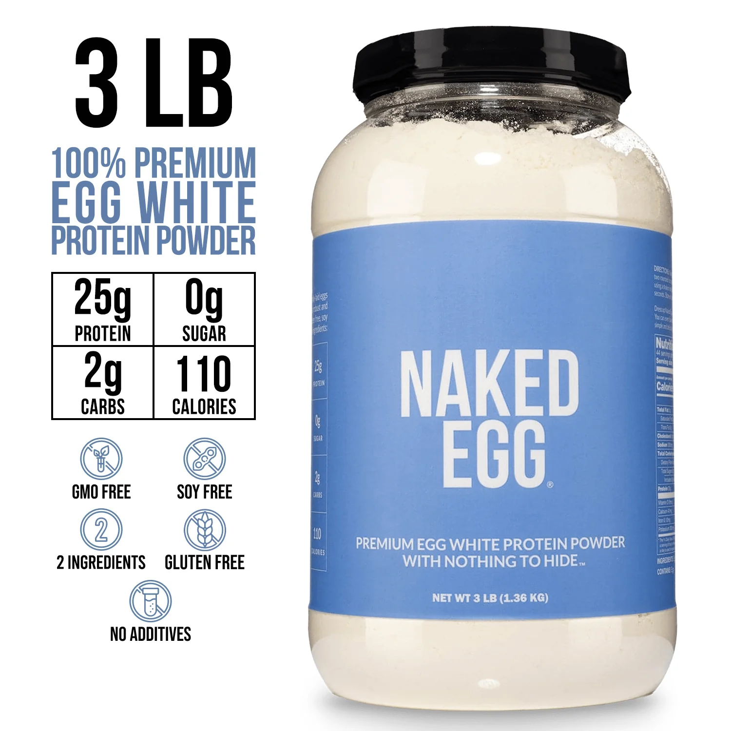Egg White Protein Powder | Naked Egg - 3LB - Image 3