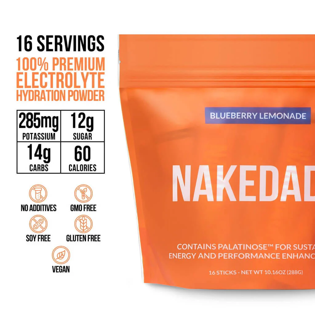 Electrolytes Powder Packets - Blueberry Lemonade | Nakedade - Image 3