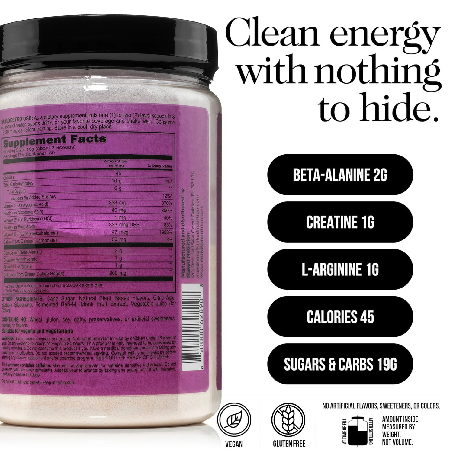 Fruit Punch Pre Workout Supplement | Naked Energy - 30 Servings - Image 5