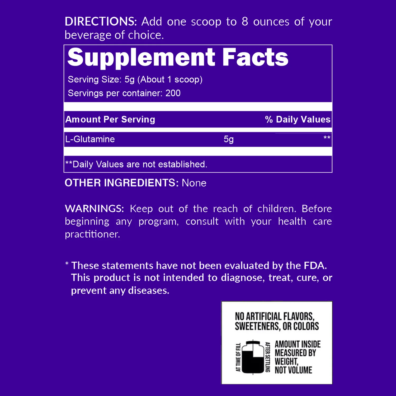 Glutamine Powder | Naked Glutamine 1KG - Image 4