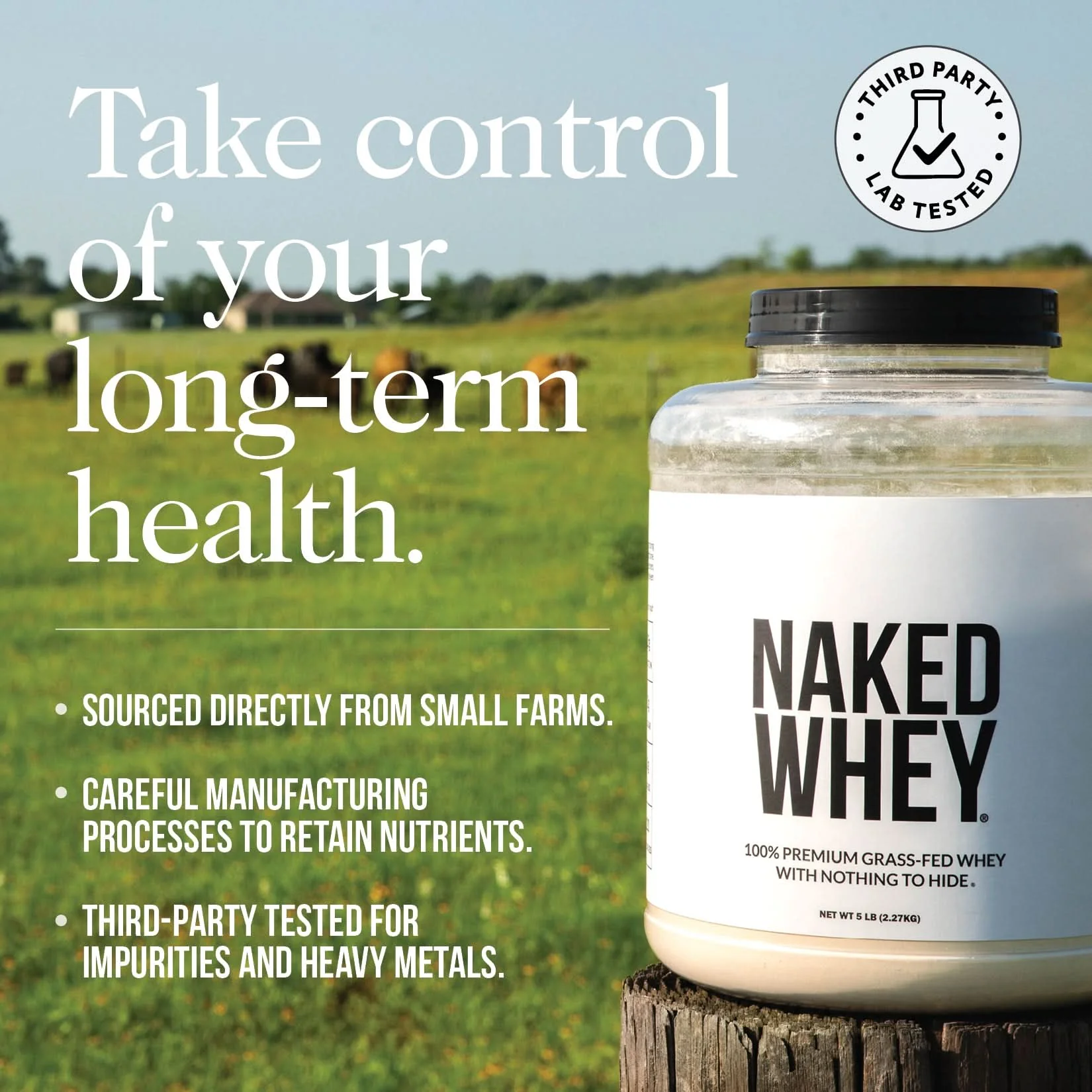 Grass Fed Whey Protein Powder | Naked Whey - 5LB - Image 6