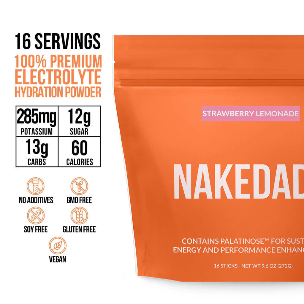 Electrolytes Powder Packets - Strawberry Lemonade | Nakedade - Image 3