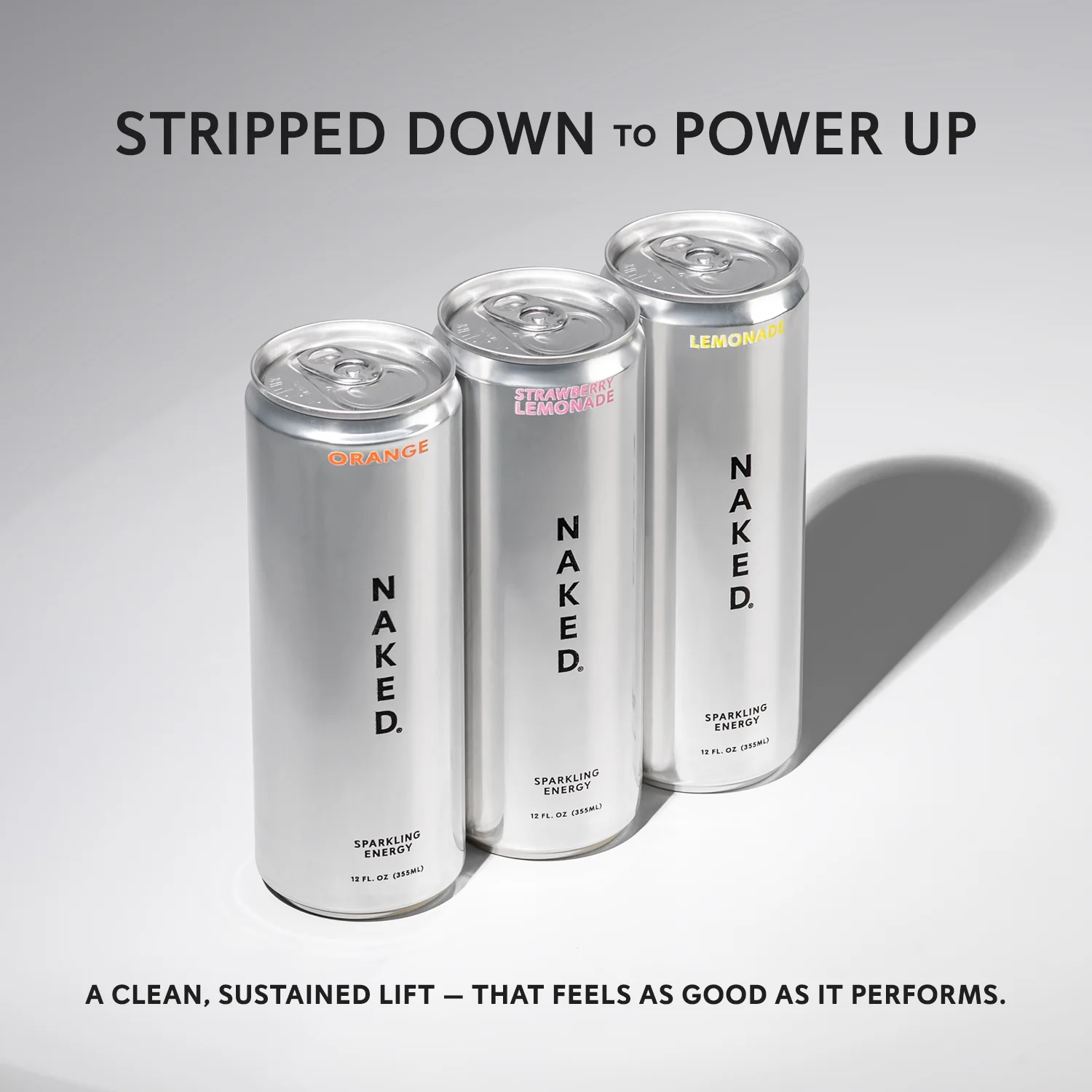 Lemonade Naked Sparkling Energy | Clean Energy Drink - 12 Cans - Image 8