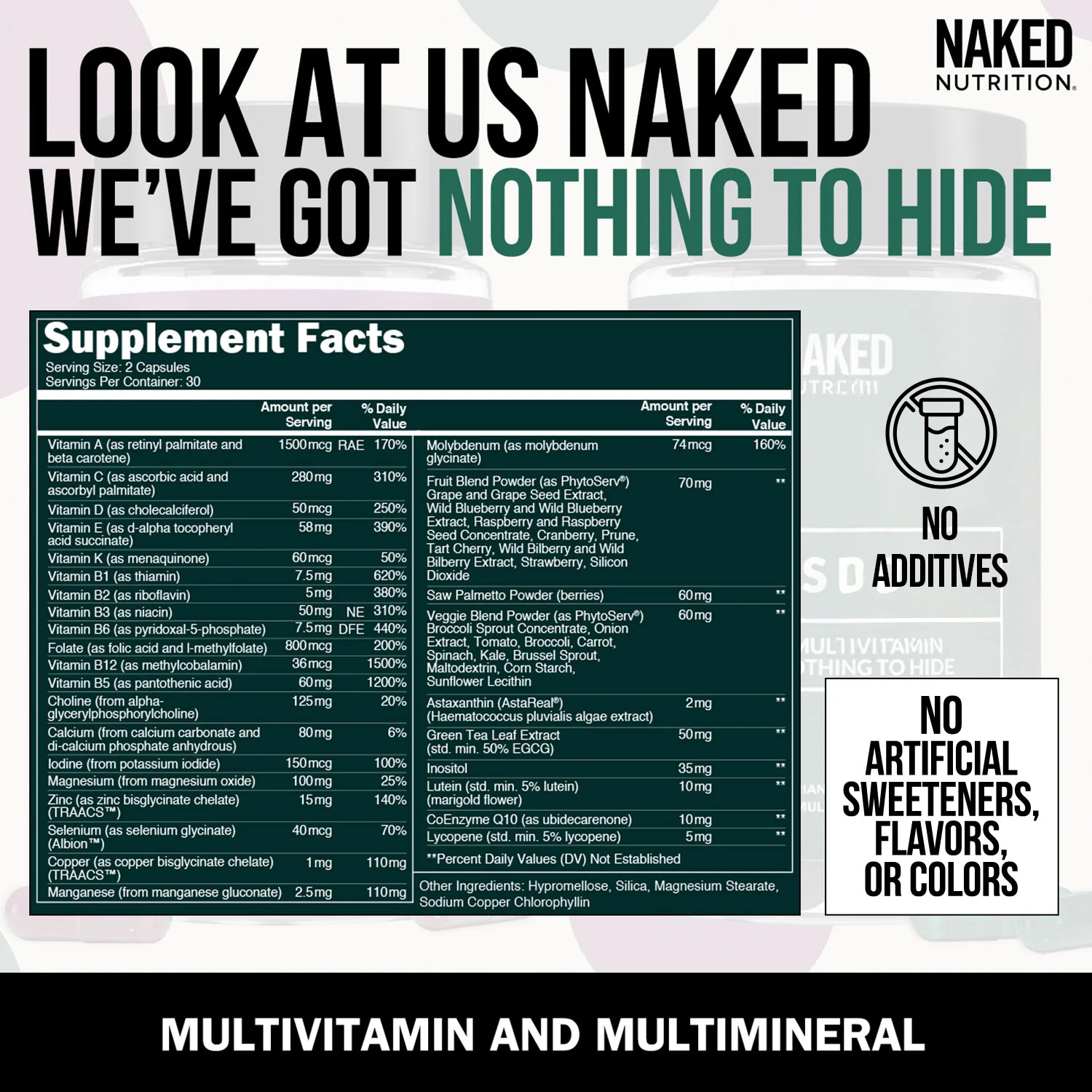 Multivitamin for Men | Naked Men's Multi - 60 Capsules - Image 4