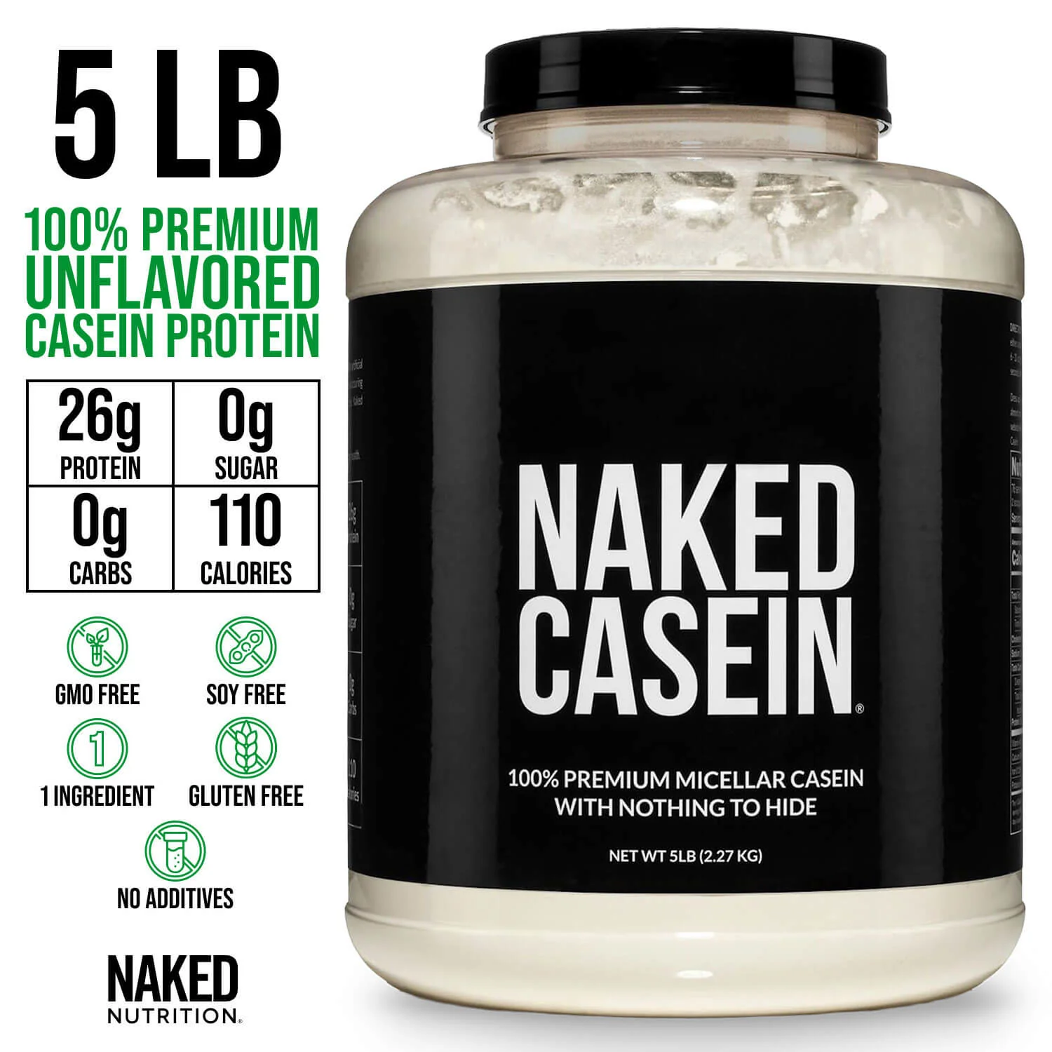 Micellar Casein Protein Powder | Naked Casein - 5lb - Image 3