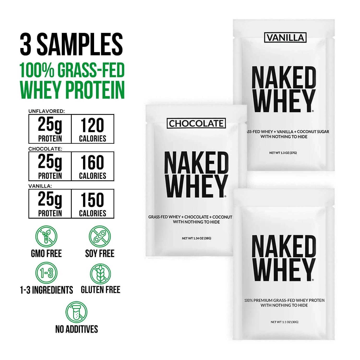 Grass Fed Whey Protein Powder Sample Pack - Image 3