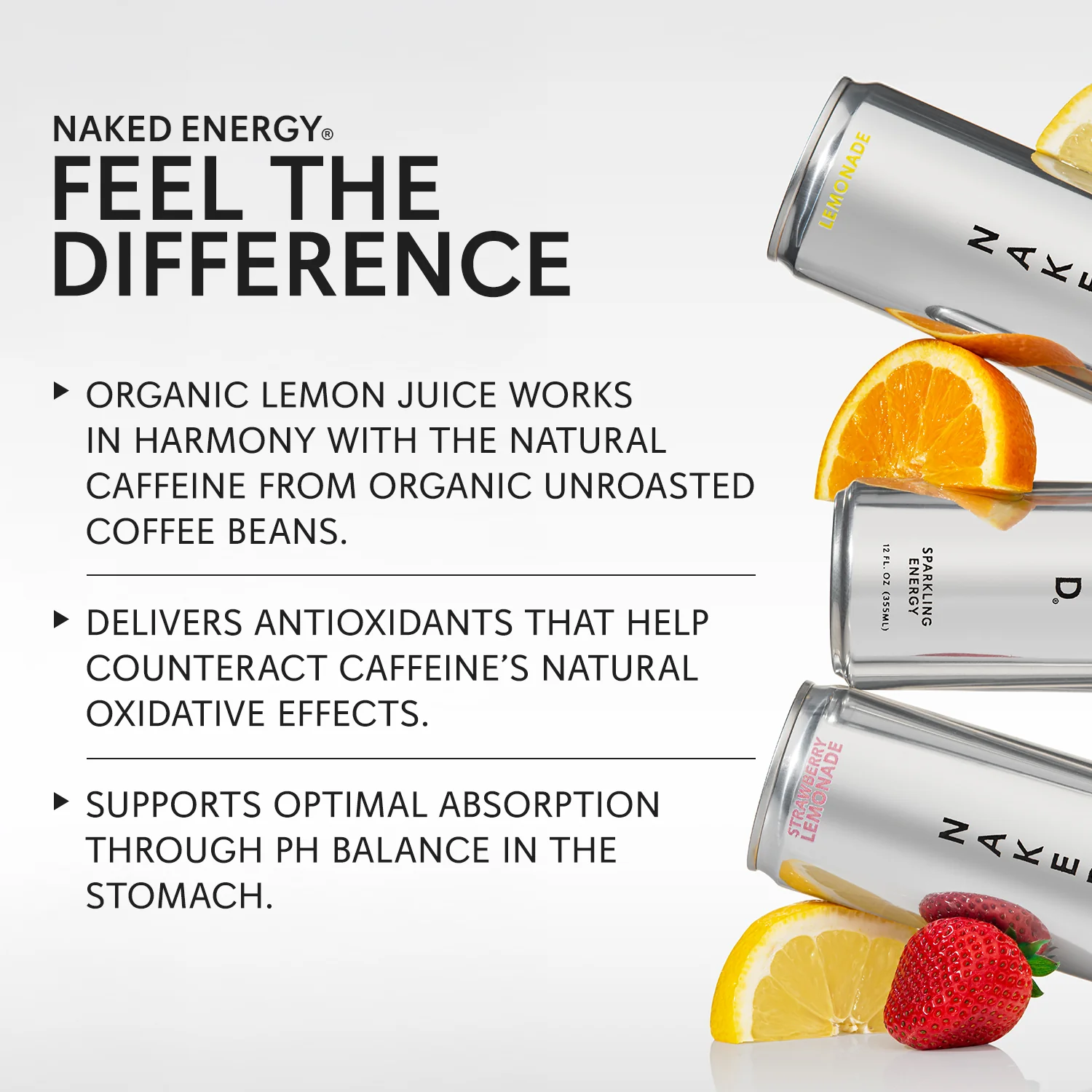 Orange Naked Sparkling Energy | Clean Energy Drink - 12 Cans - Image 6