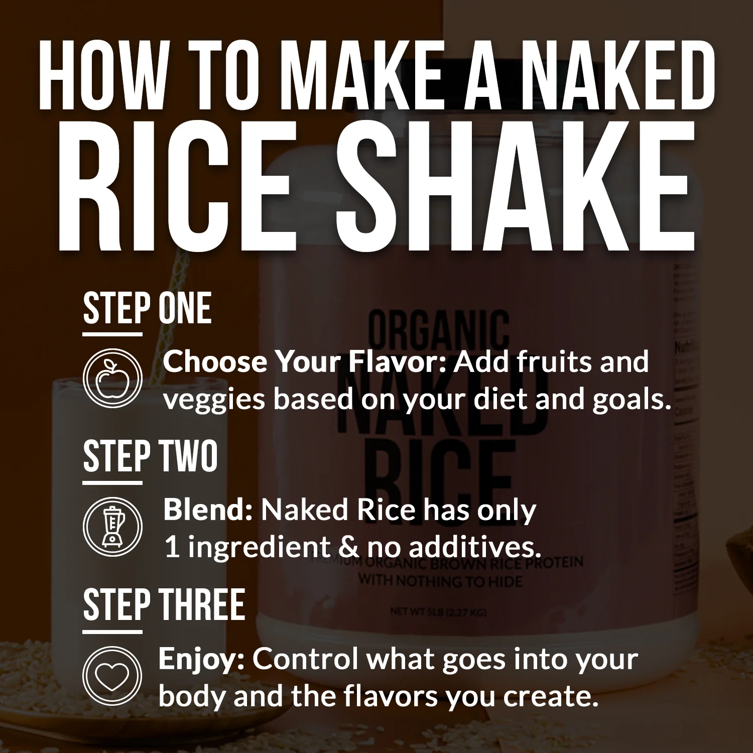 Organic Brown Rice Protein Powder 1lb | Naked Rice - 1lb - Image 4