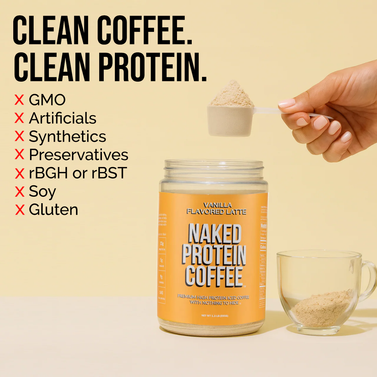 Vanilla Latte Protein Iced Coffee | Naked Protein Coffee - 17 Servings - Image 4