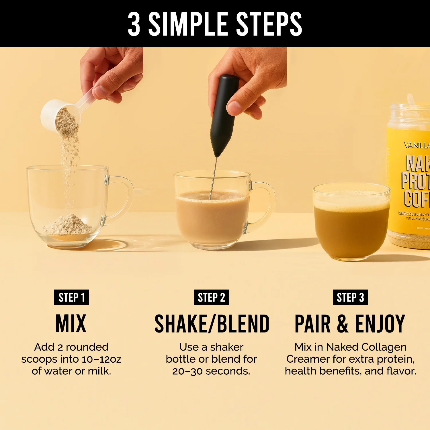 Vanilla Latte Protein Iced Coffee | Naked Protein Coffee - 17 Servings - Image 7