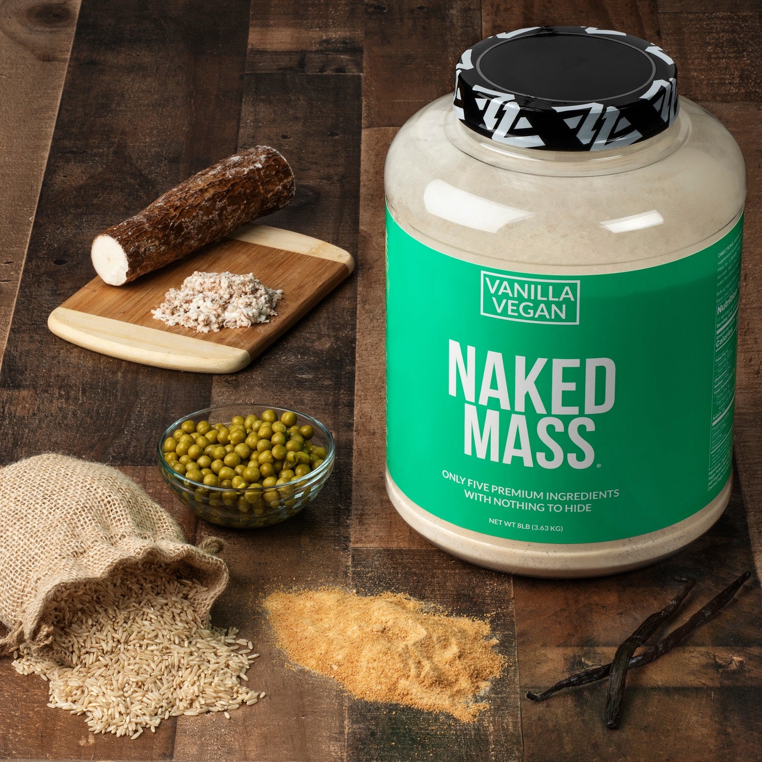 Vanilla Vegan Mass Gainer Supplement | Naked Vegan Mass - 12LB - Image 8
