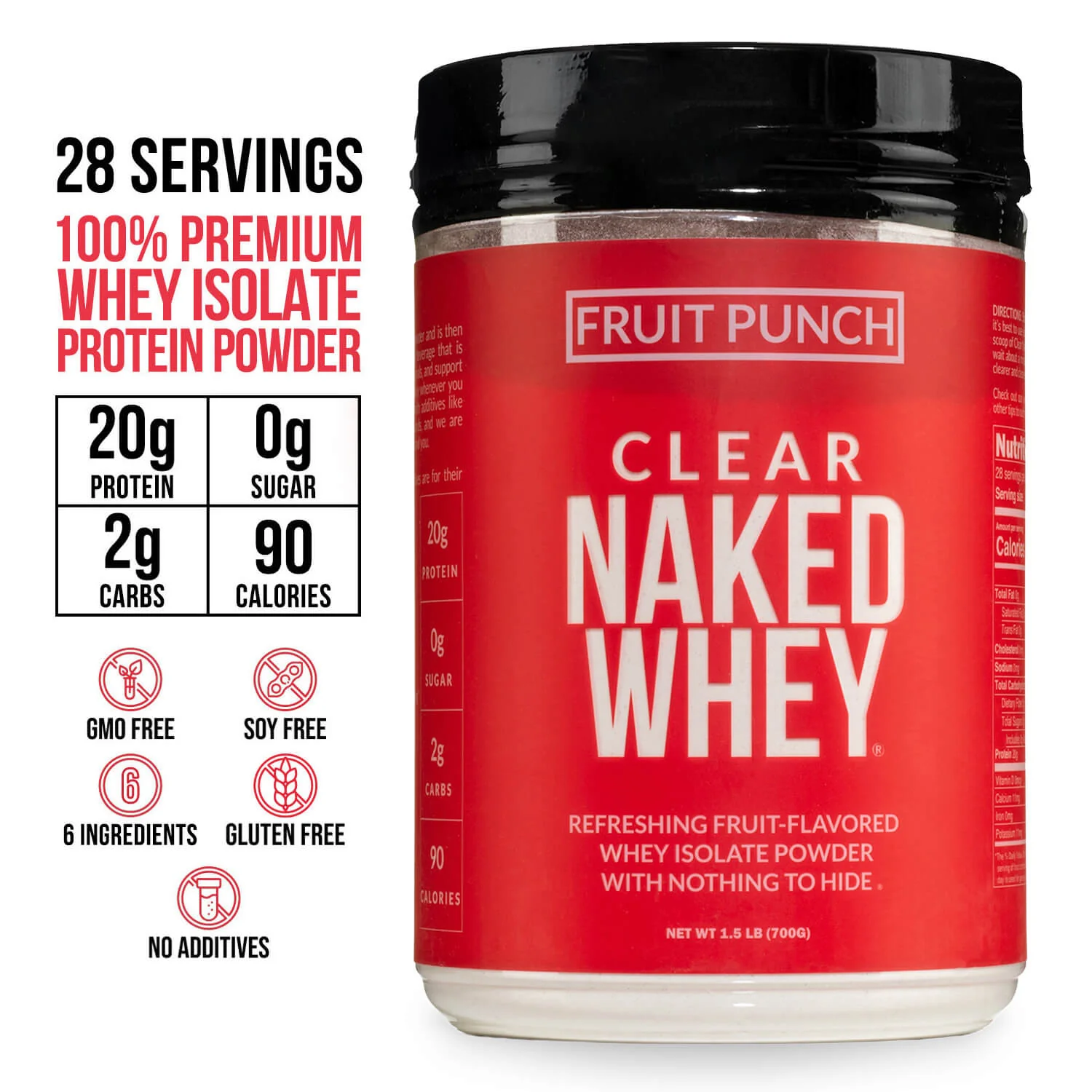 Fruit Punch Whey Protein Isolate | Clear Naked Whey - Image 3