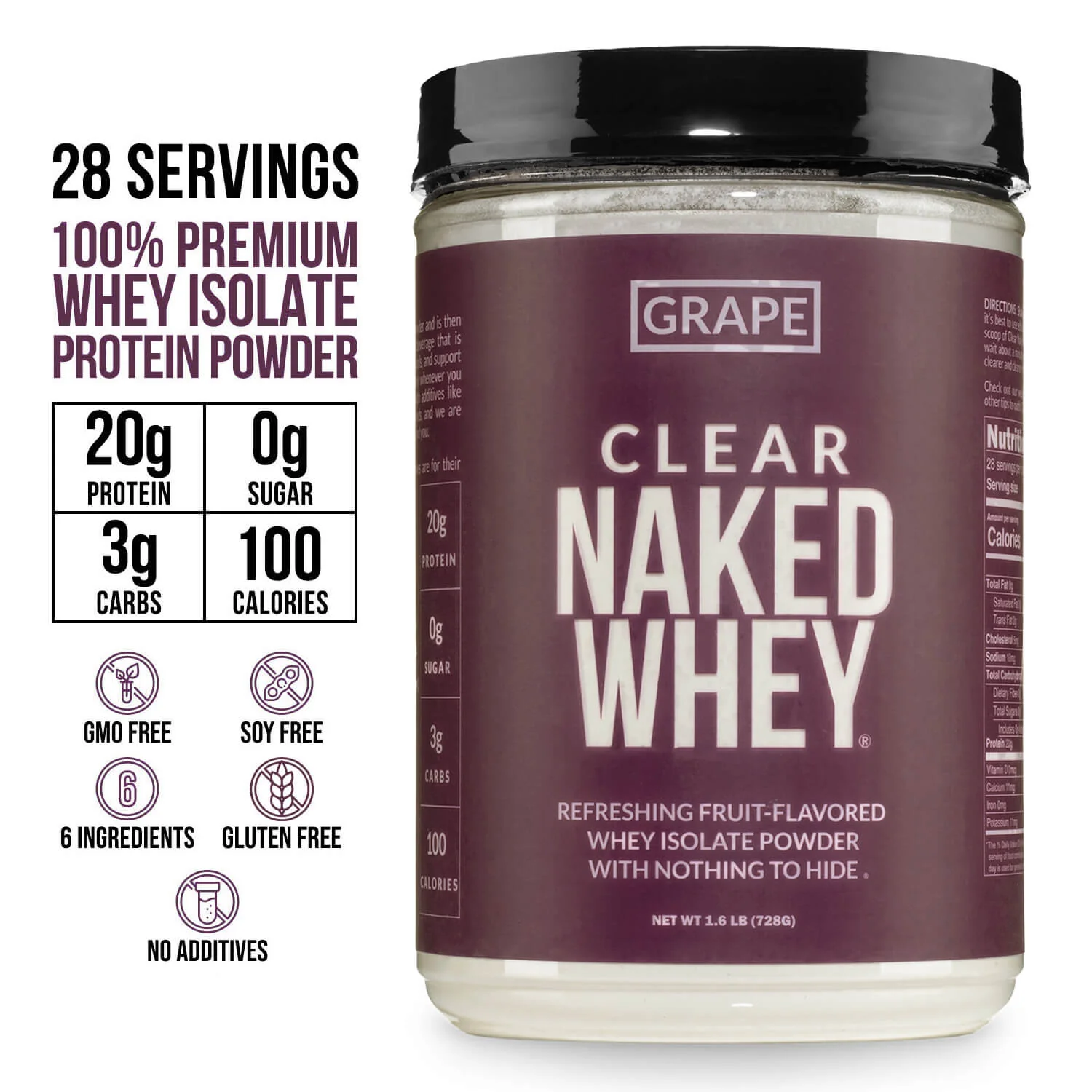 Grape Whey Protein Isolate | Clear Naked Whey - Image 3